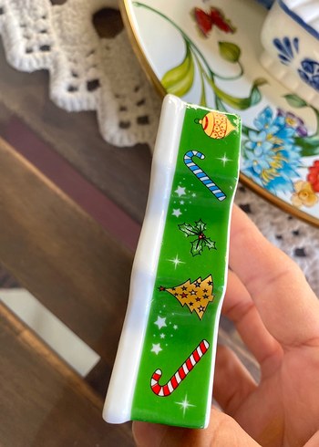 Renkli Geyik Desenli  Tabak Sunumluk - Görsel 4