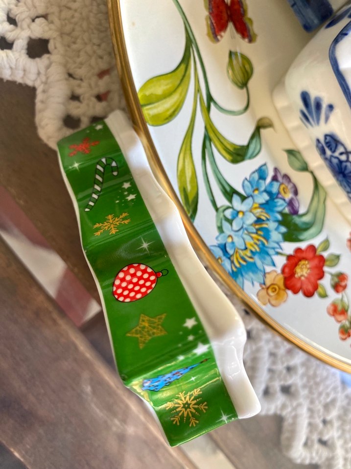 Renkli Geyik Desenli  Tabak Sunumluk - Görsel 3