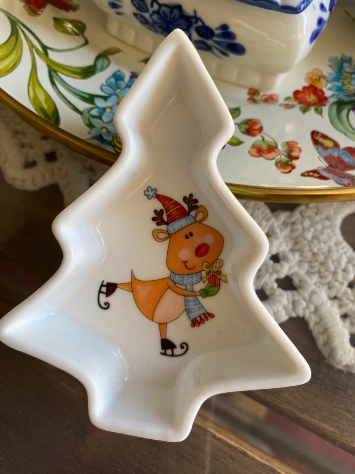 Renkli Geyik Desenli  Tabak Sunumluk - Görsel 2