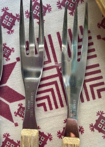 Ahşap Saplı Metal Çatal Seti - Görsel 4