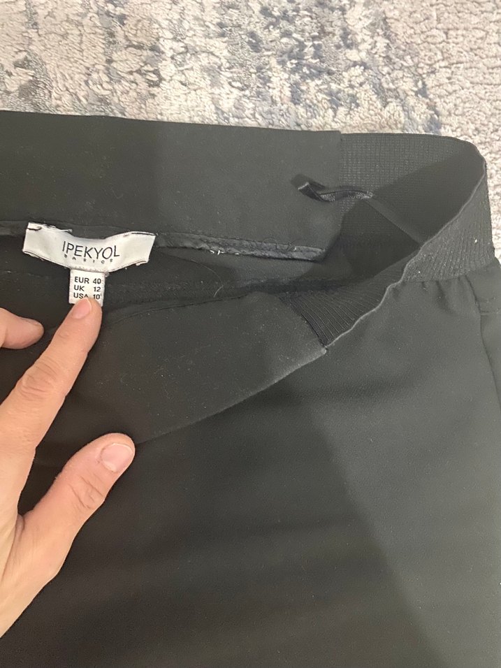 Siyah Kadın  Kumaş Pantolon - Görsel 3