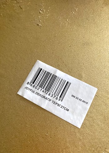 Soyut Desenli Altın Renkli Tepsi - Görsel 5