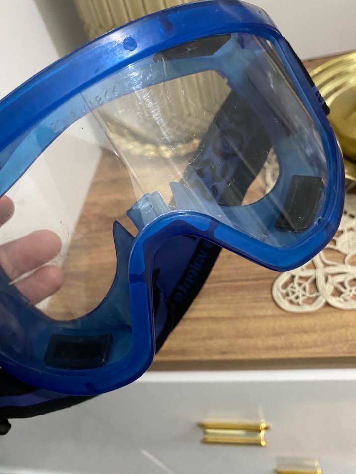 Mavi Şeffaf Kayak Gözlüğü - Görsel 2