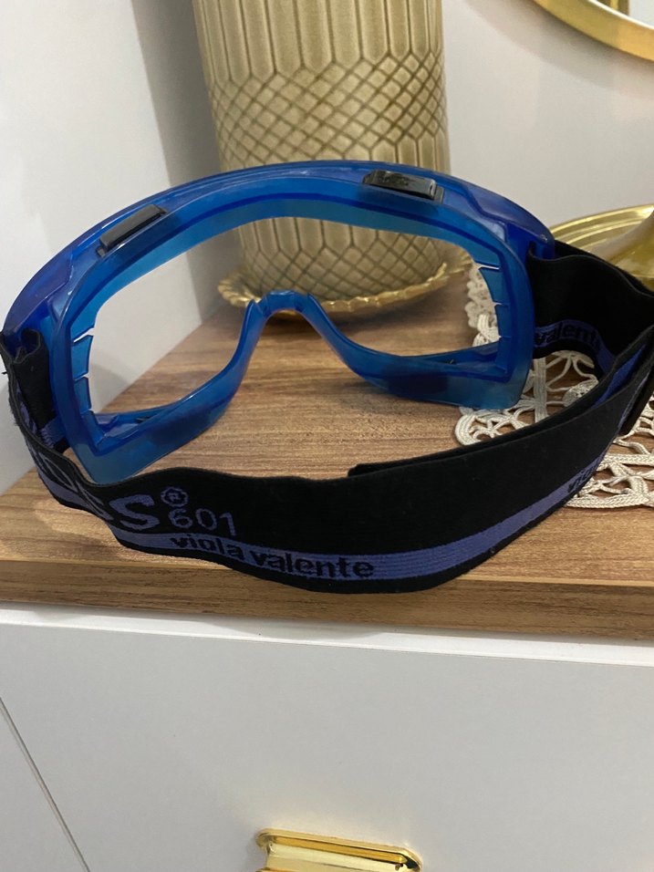 Mavi Şeffaf Kayak Gözlüğü - Görsel 3