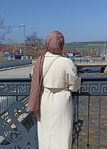 xl Beden ten rengi Renk Bej Kadın Uzun Düğmeli Trençkot