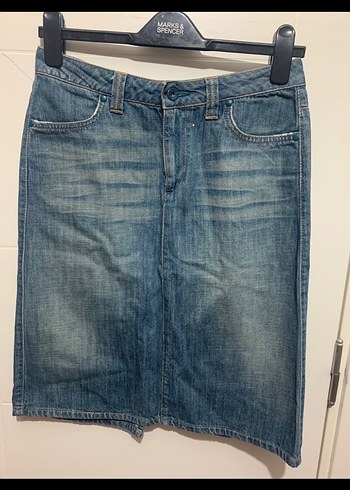 Kadın  Mini Kot Şort Velcro Detaylı - Görsel 2