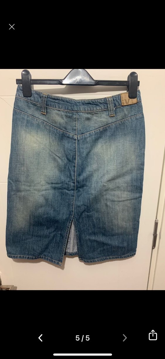 Kadın  Mini Kot Şort Velcro Detaylı - Görsel 5