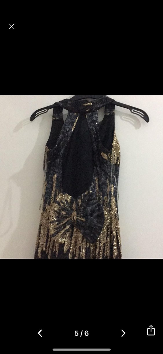 Payetli Desenli Uzun Abiye Elbise - Görsel 4