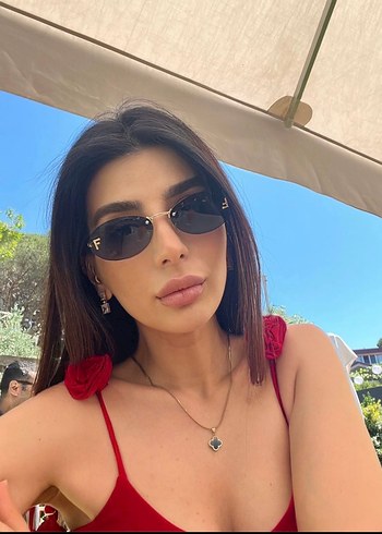 Kırmızı Askılı Uzun Abiye Elbise - Görsel 4