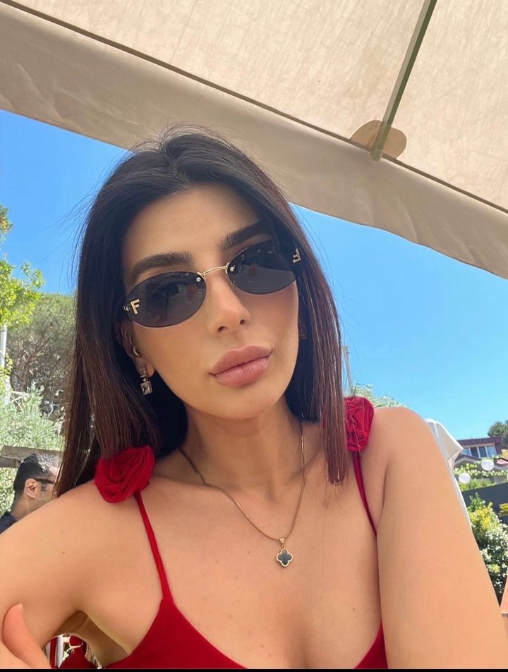 Kırmızı Askılı Uzun Abiye Elbise - Görsel 4