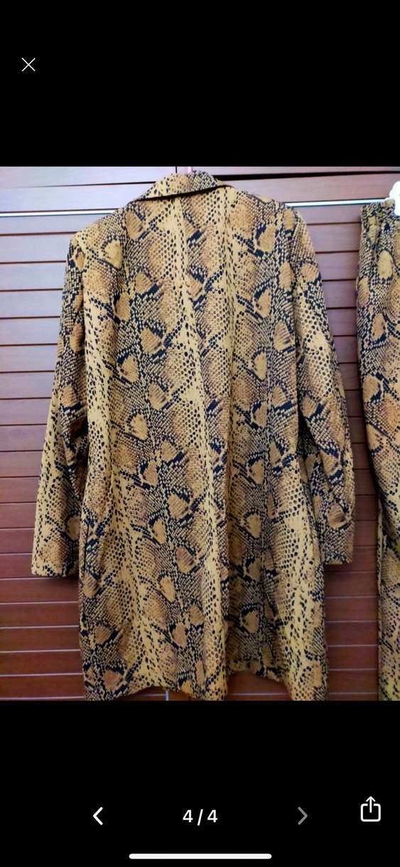 Yılan Desenli Kadın Süet Takım - Görsel 3