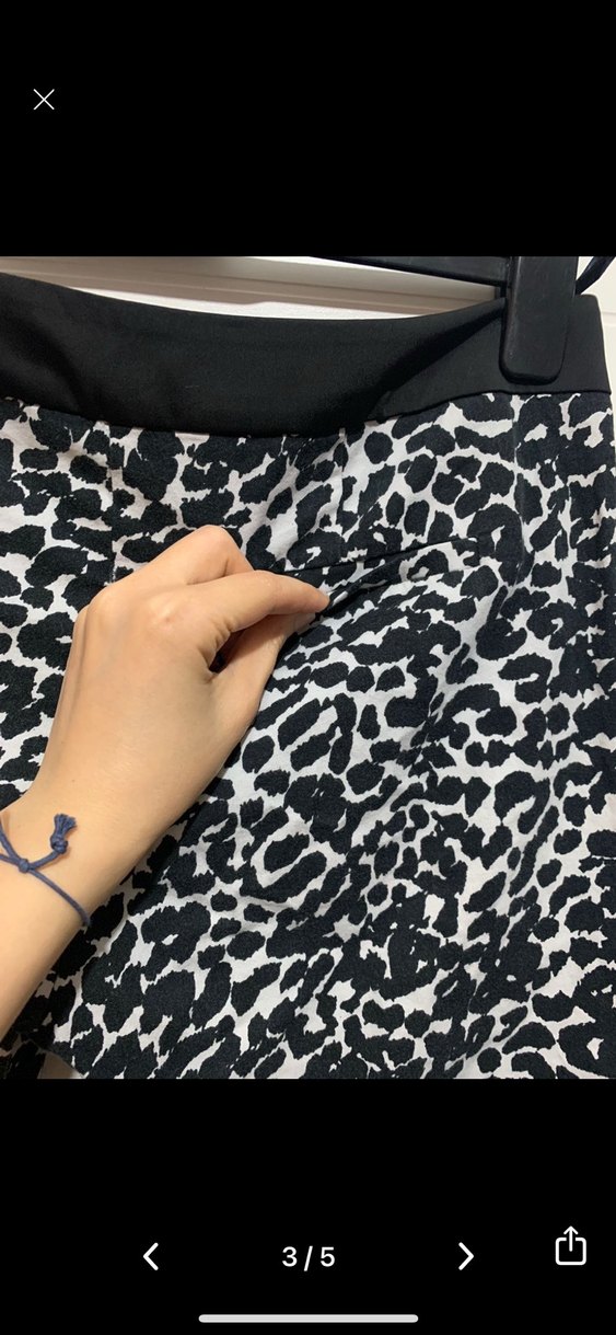 Kemerli Leopar Desenli Mini Şort - Görsel 4