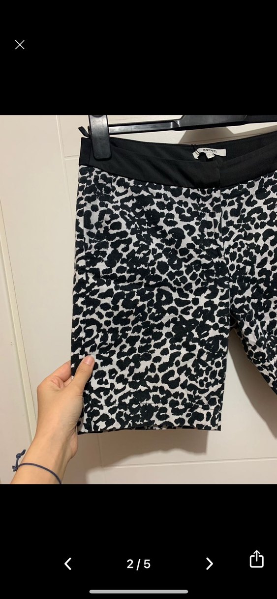 Kemerli Leopar Desenli Mini Şort - Görsel 3