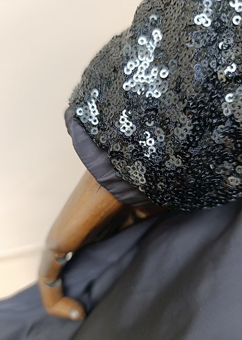 Pul payetli Kapüşonlu Fermuarlı Yağmurluk - Görsel 8