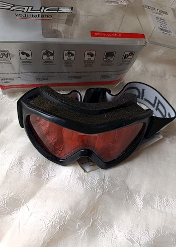 Kırmızı Erkek Kadın Kayak Gözlüğü, Tokalı, Minimalist - Görsel 3