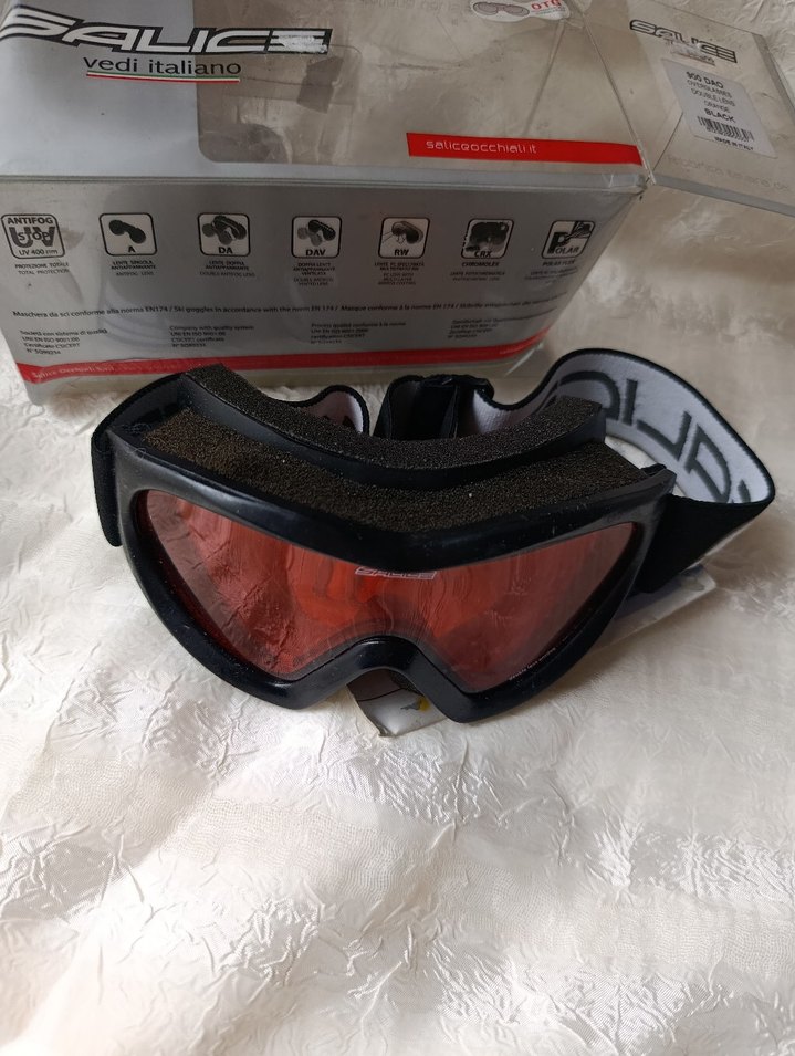 Kırmızı Erkek Kadın Kayak Gözlüğü, Tokalı, Minimalist - Görsel 3