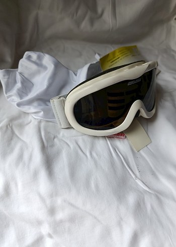 Beyaz Minimalist Erkek Kadın Kayak Gözlüğü - Görsel 3