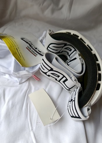 Beyaz Minimalist Erkek Kadın Kayak Gözlüğü - Görsel 4