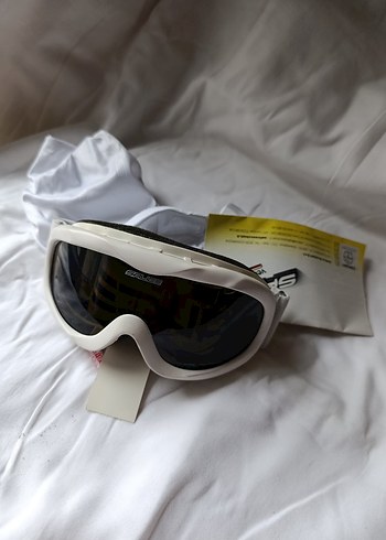 Beyaz Minimalist Erkek Kadın Kayak Gözlüğü - Görsel 2