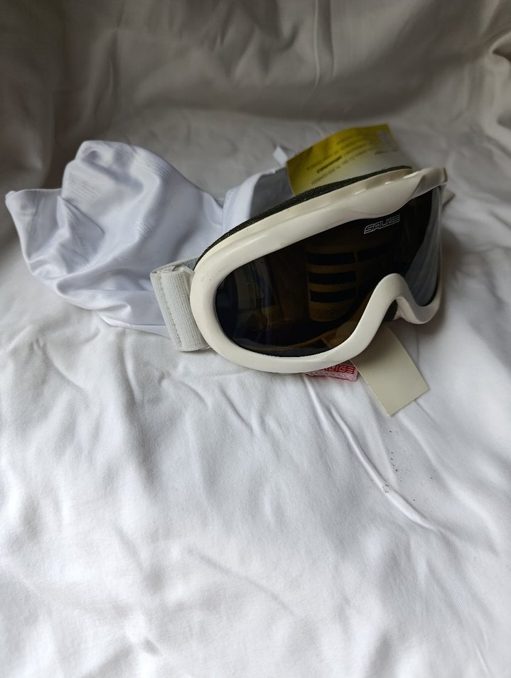 Beyaz Minimalist Erkek Kadın Kayak Gözlüğü - Görsel 3