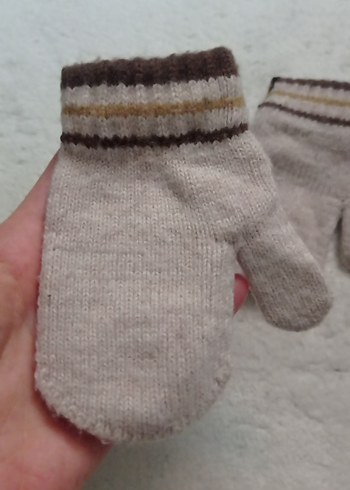 erkek Çocuk Bej Triko Eldiven - Görsel 2