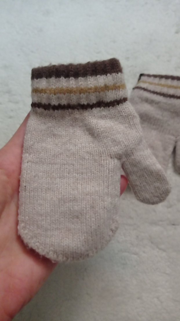 erkek Çocuk Bej Triko Eldiven - Görsel 2