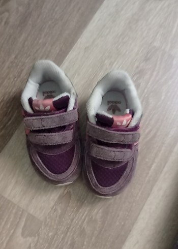 Kız Çocuk Mor Cırt Cırtlı Spor Ayakkabı - Görsel 2