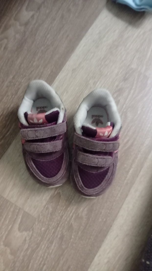 Kız Çocuk Mor Cırt Cırtlı Spor Ayakkabı - Görsel 2