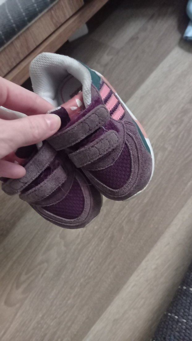 Kız Çocuk Mor Cırt Cırtlı Spor Ayakkabı - Görsel 5