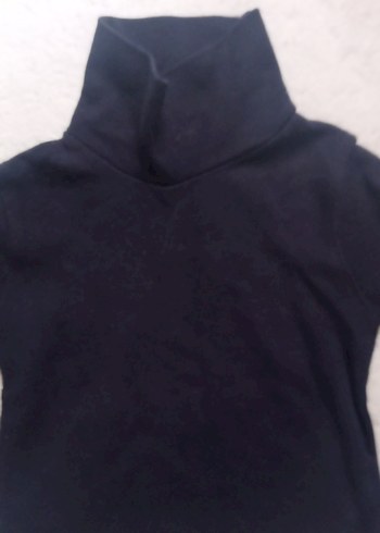 Erkek Çocuk Siyah Balıkçı Yaka Sweatshirt - Görsel 2