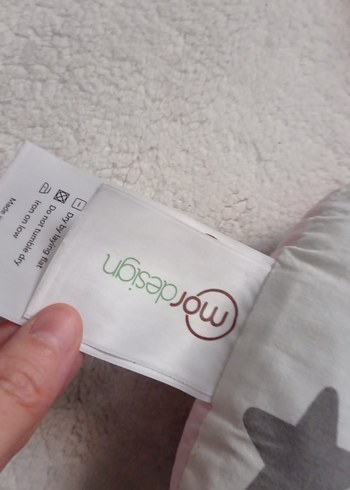 Yıldız Desenli Gri Bebek Destek Minderi - Görsel 2