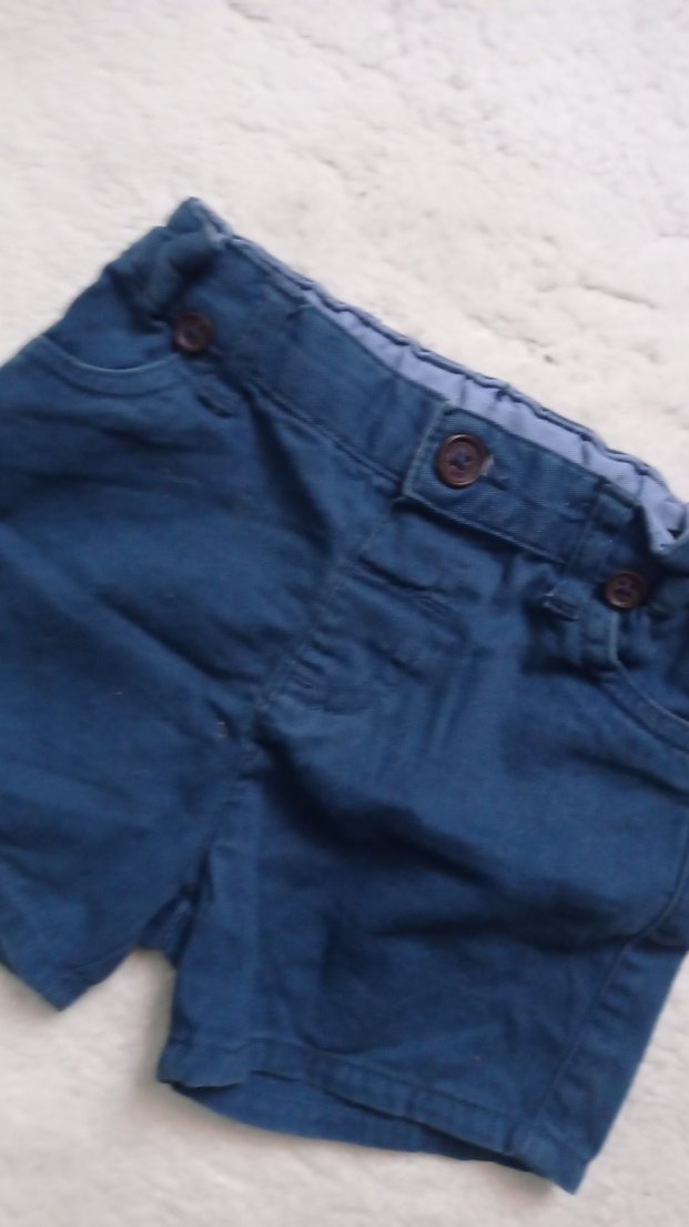 Erkek Çocuk Lacivert Düğmeli Kot Şort - Görsel 2
