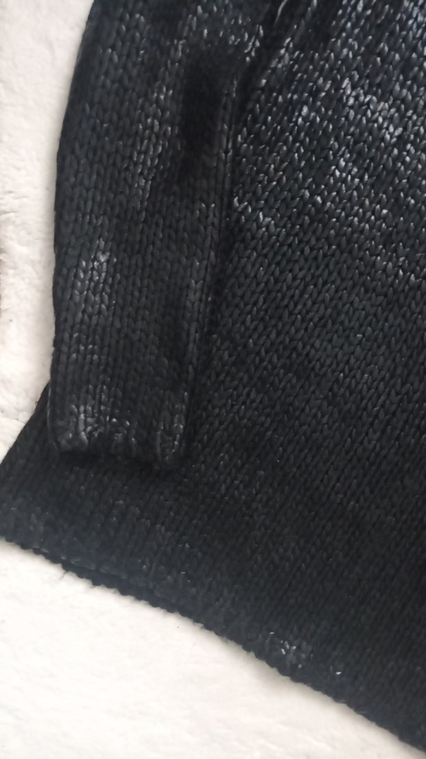 Siyah Örgü Kadın Triko Kazak - Görsel 3