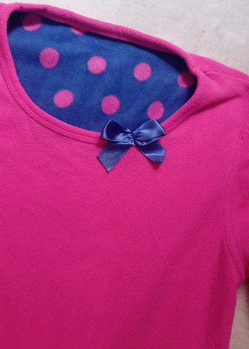 Pembe Baskılı Uzun Kollu gecelik - Görsel 3