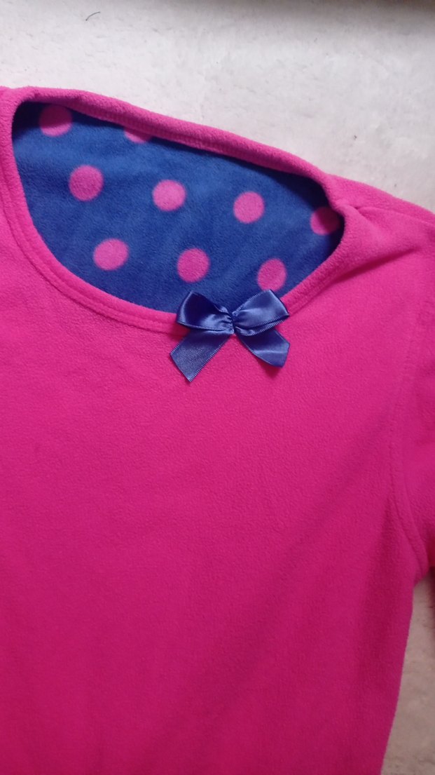 Pembe Baskılı Uzun Kollu gecelik - Görsel 3