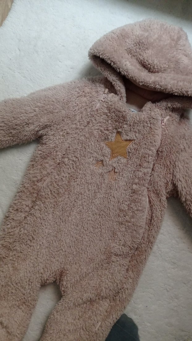 Krem Renkli Peluş Bebek Tulum - Görsel 3