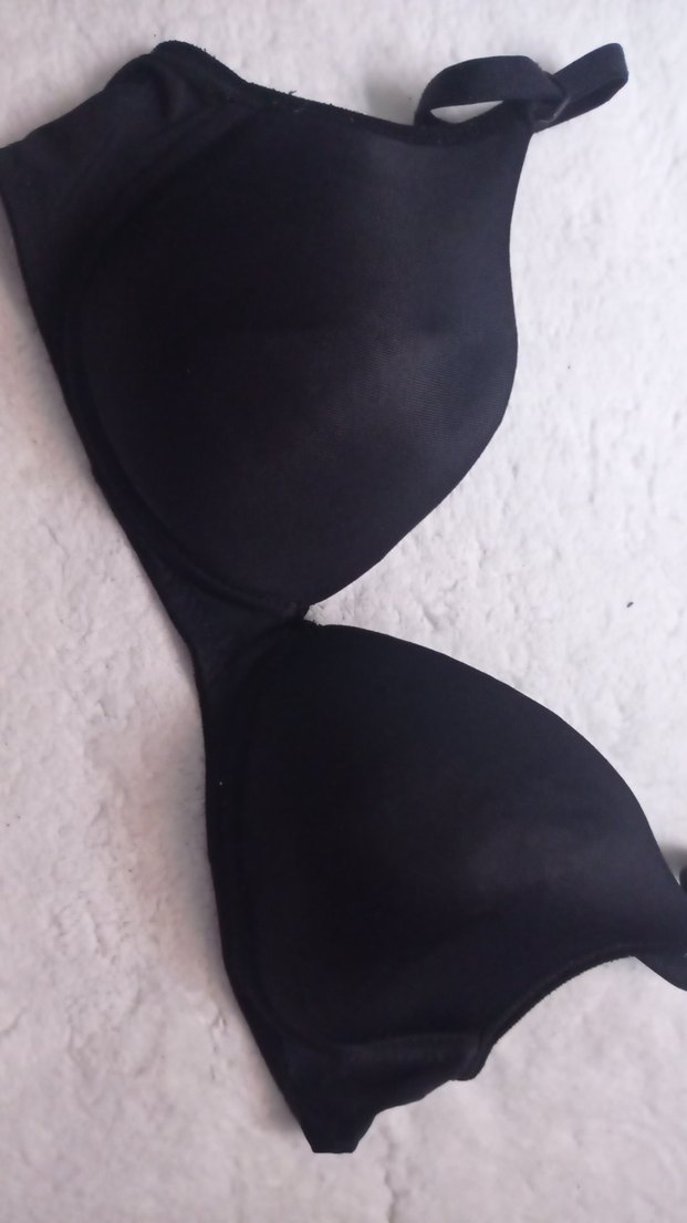 Siyah Minimalist Goth Sütyen - Görsel 2