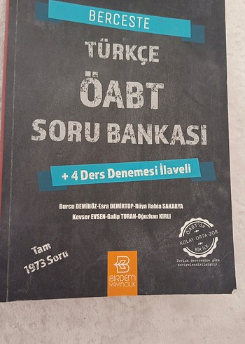 BERCESTE Türkçe ÖABT Soru Bankası +4 Deneme 2022 basım