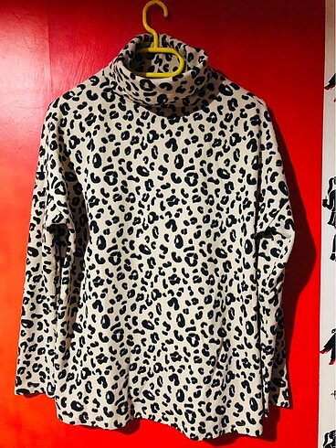 LEOPAR DESENLİ ÇOK ŞIK KAZAK