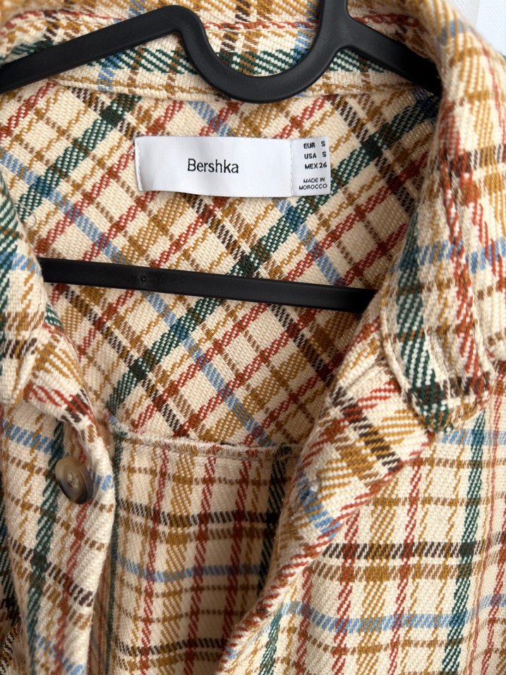 Bershka Kahverengi Ekose Gömlek — görsel 2/3