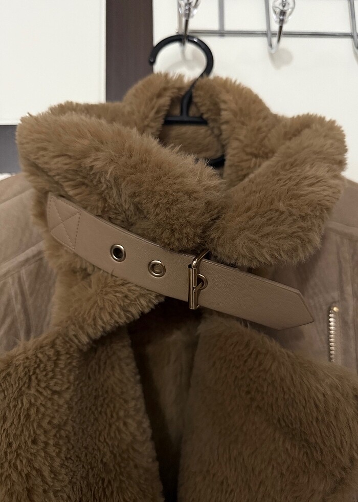 Stradivarius kürklü biker ceket - Görsel 2