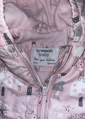 Kürklü Kapüşonlu Pembe Bebek Tulumu - Görsel 2