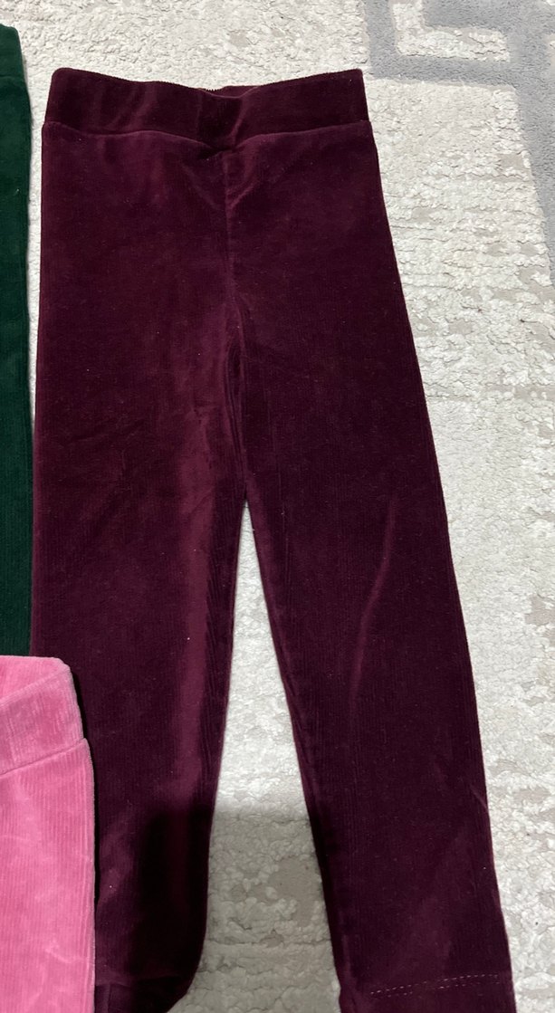 Kız Çocuk Kadife Taytlar - Çok Renkli - Görsel 4