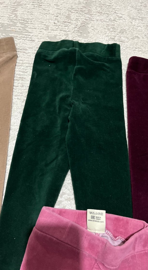 Kız Çocuk Kadife Taytlar - Çok Renkli - Görsel 5