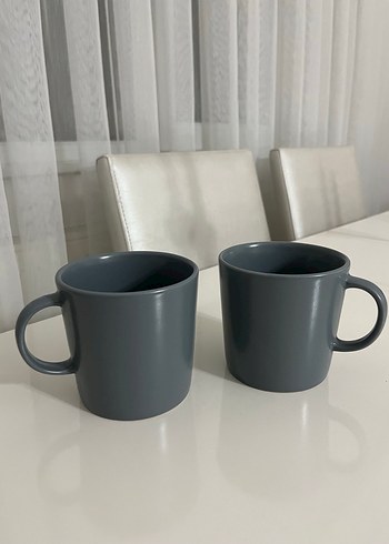 Gri Seramik İki Adet Kupa - Görsel 2