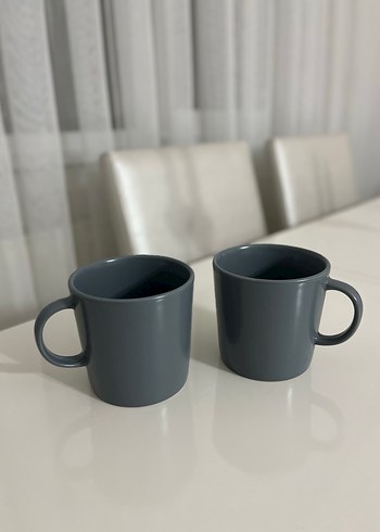 Gri Seramik İki Adet Kupa - Görsel 3