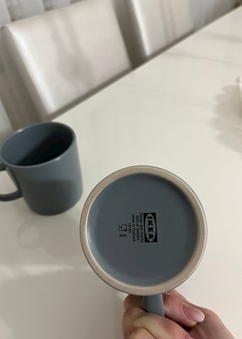 Gri Seramik İki Adet Kupa - Görsel 6