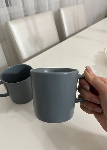 Gri Seramik İki Adet Kupa - Görsel 5