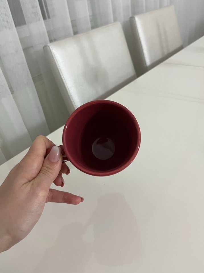 Kırmızı Seramik Kupa - Görsel 2