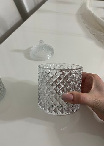 Şeffaf Kristal Kapaklı Vazo Seti - Görsel 4